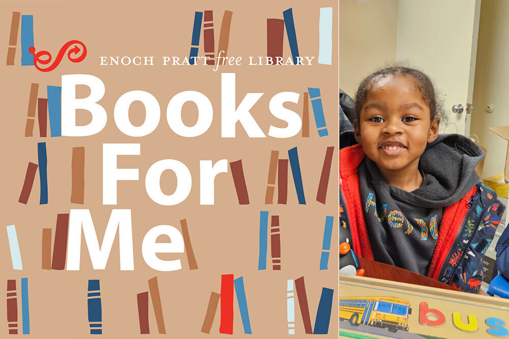 Books for Me logo and child 3x2