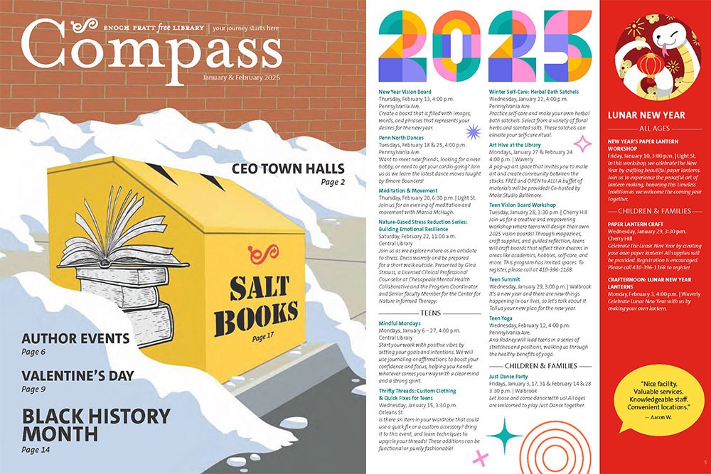 Compass, January-February 2025 cover and sample inside page