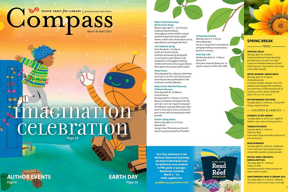 Compass, March April 2025 cover and inside page