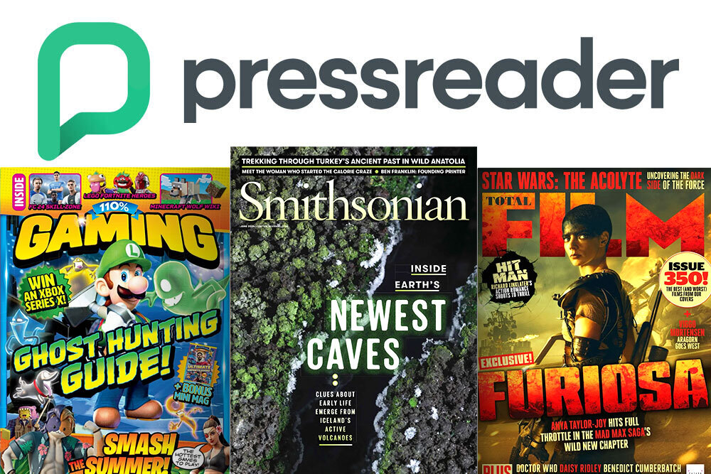 PressReader database - covers of magazines for teens