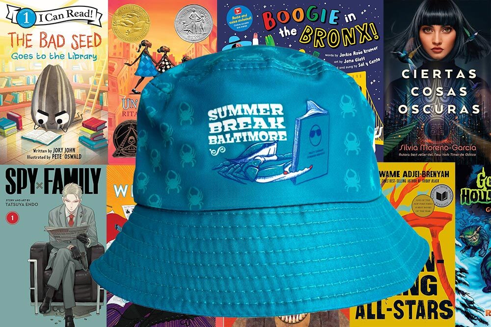 Summer Break Baltimore sample hat and shirt with 2024 logo