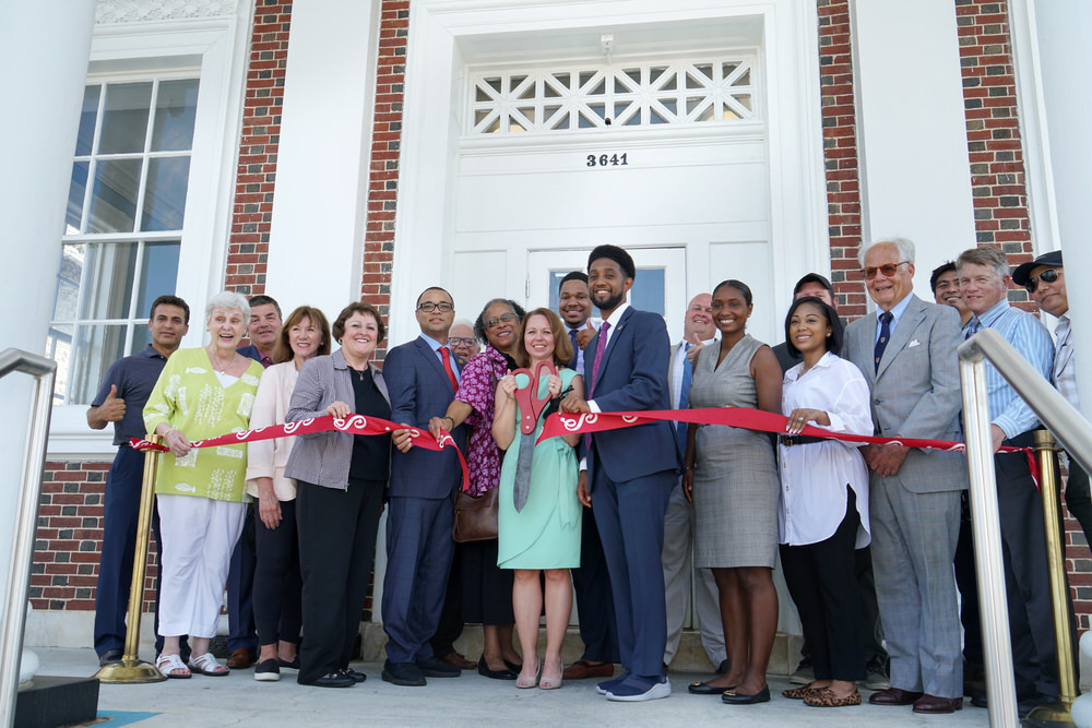 Hampden branch ribbon cutting at reopening ceremony 2021