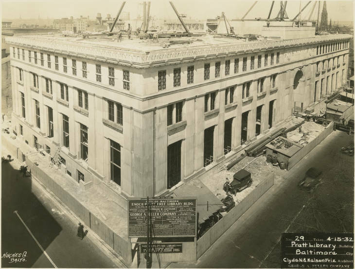 Central library exterior construction