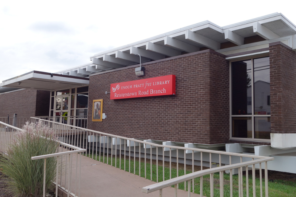 Front entrance of the Reisterstown Road branch