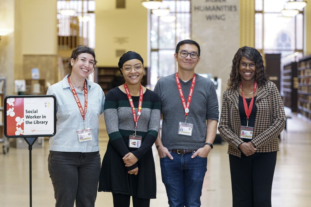 Pratt Library social workers group in Central Hall