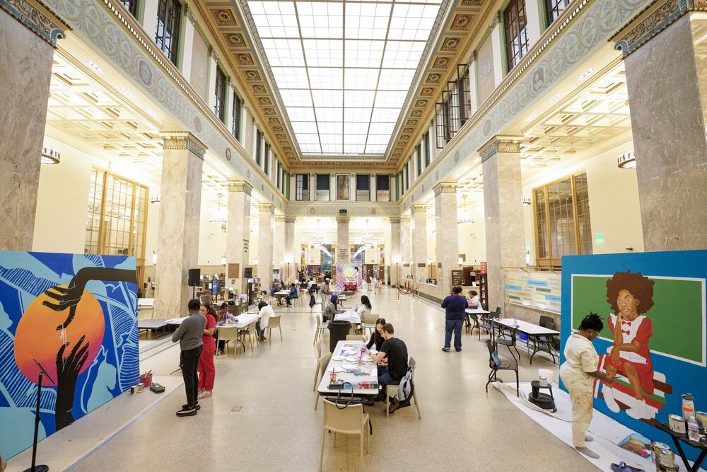 Final Fridays in Central Hall - mural paintings