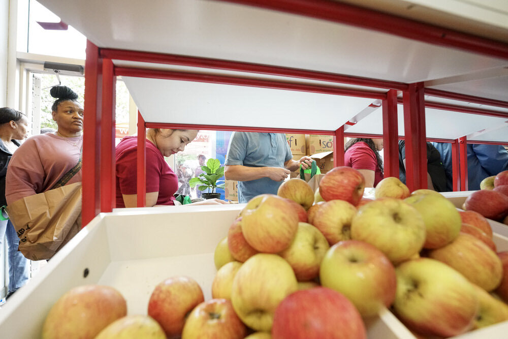 Pratt Free Market with apples