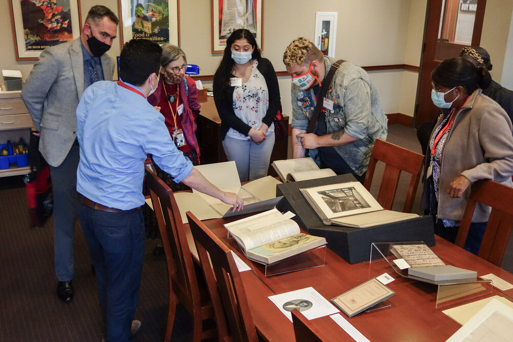 Special Collections SLRC tour with librarians and books
