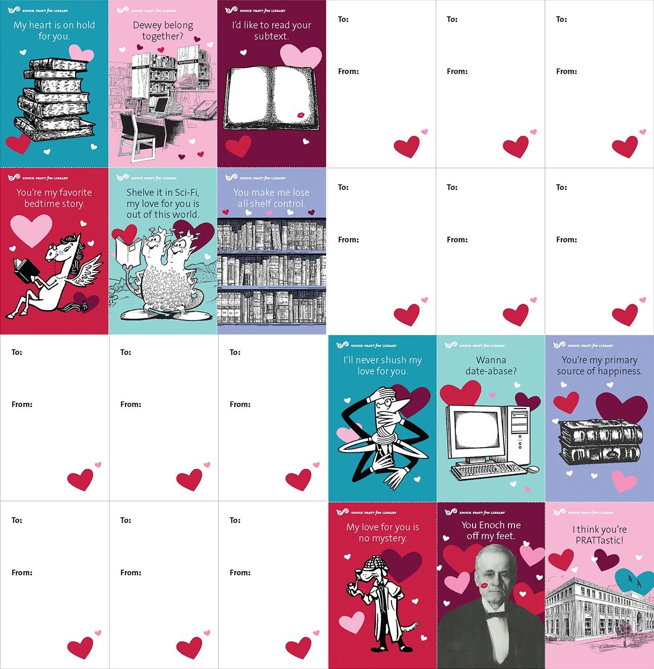 Pratt Library Valentine's Day Cards 2024 - preview