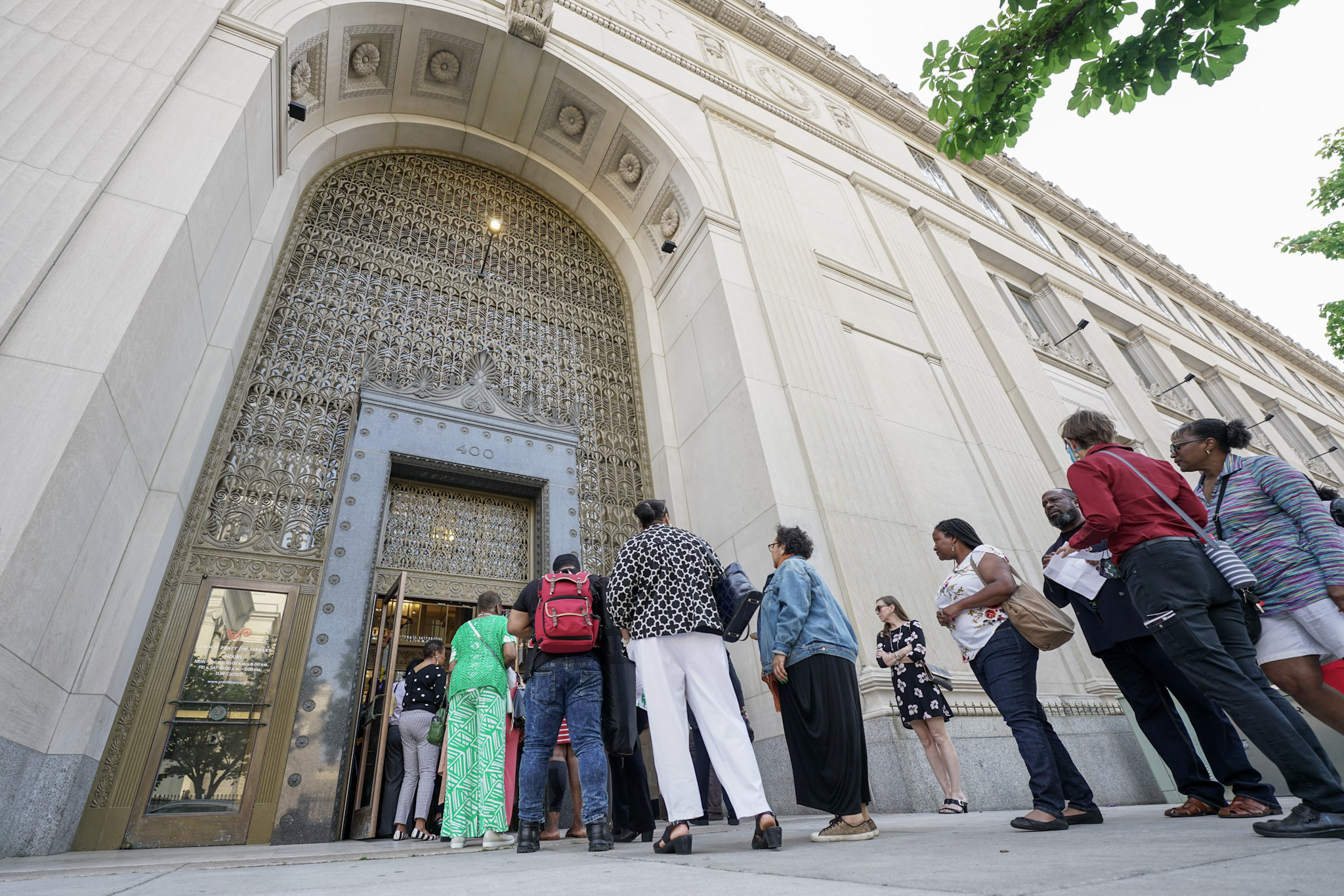 people entering Central Library