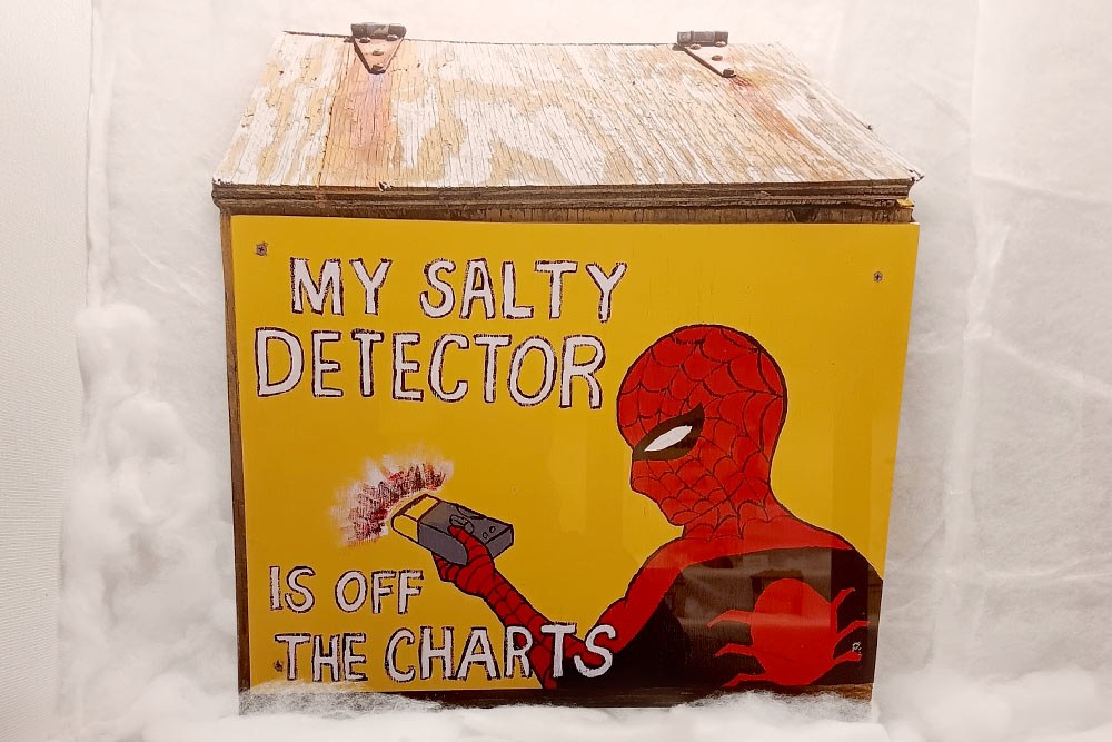 Salt Box - My Salty Detetcor Is Off the Charts - spiderman reference