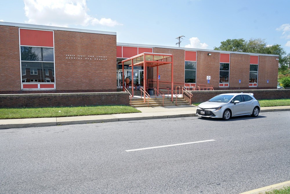 Herring Run Branch exterior entrance from street